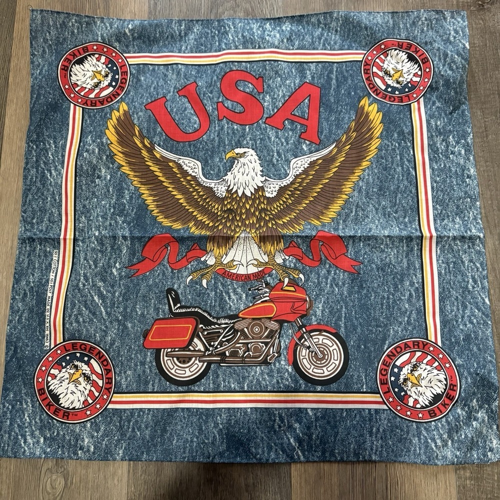 USA Merica Legendary Biker Eagle Motorcycle Flag Bandana Head Face Neck Scarf